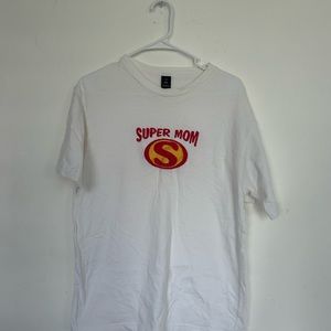 Royal Lion White T-Shirt Super Mom Best Mother